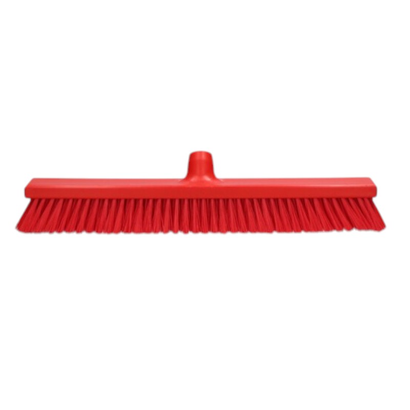 Industra Food HACCP-bezem - Zachte PBT-vezels - Frans net - 50 cm - Rood